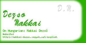 dezso makkai business card