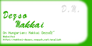 dezso makkai business card